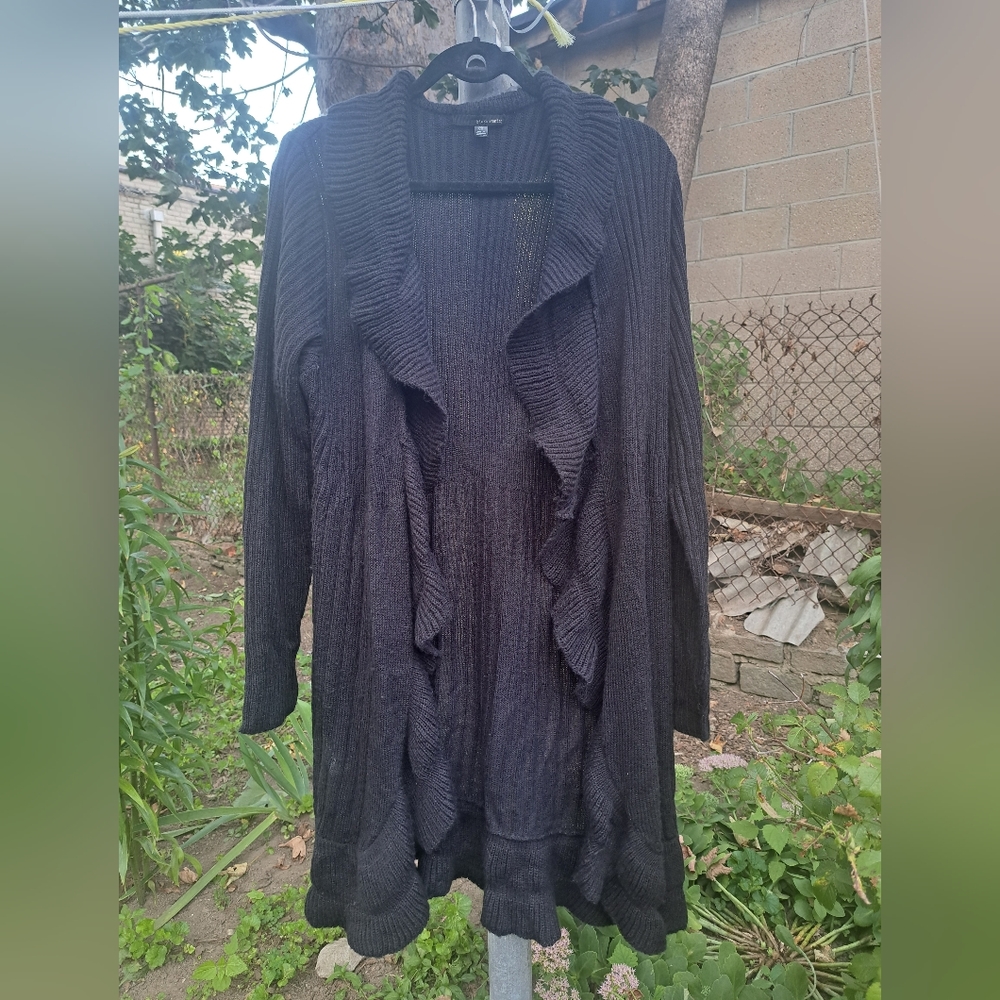 Long black sweater